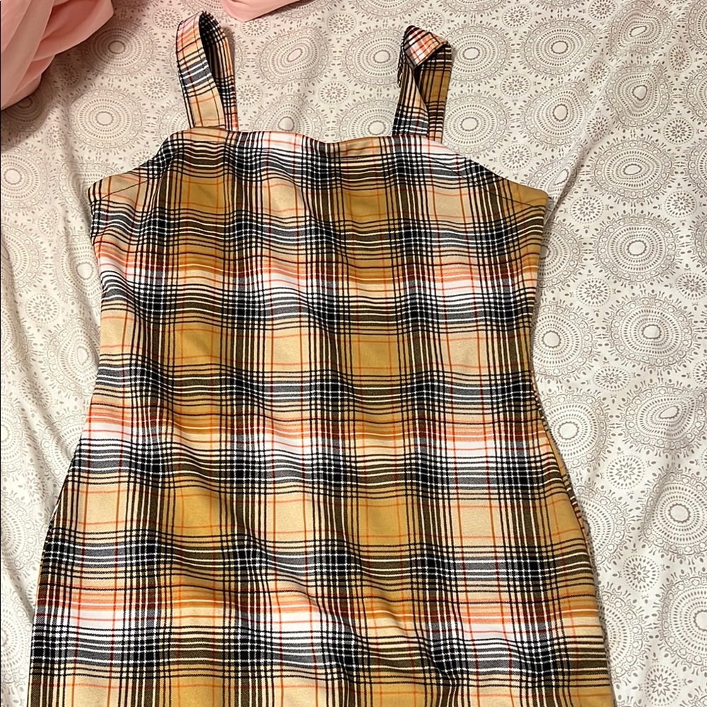 Plaid Sleeveless Dress